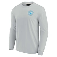 Unisex Fanatics Gray Charlotte FC Elements Super Soft Long Sleeve T-Shirt