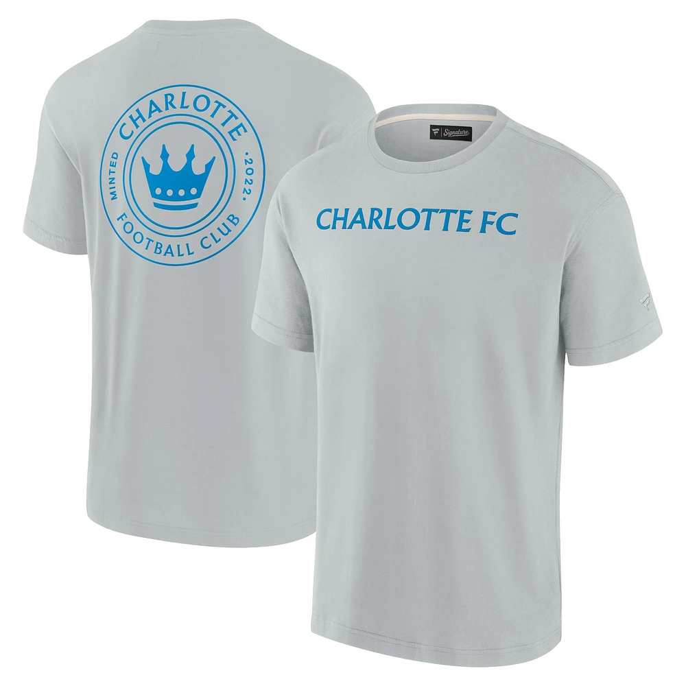 Unisex Fanatics Gray Charlotte FC Elements Super Soft Short Sleeve T-Shirt