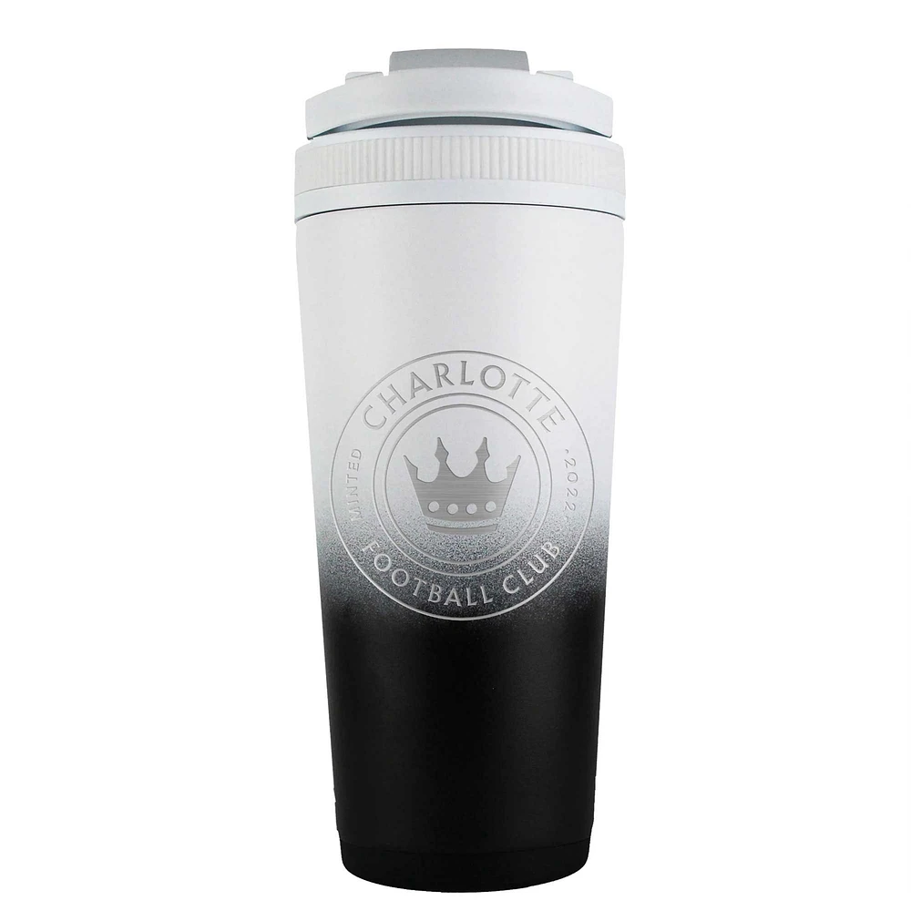 WinCraft Charlotte FC 26oz. Bouteille mélangeur à shaker à glace en acier inoxydable Ombre