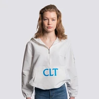 Veste à capuche demi-zip Paige blanche Lusso pour femme Charlotte FC