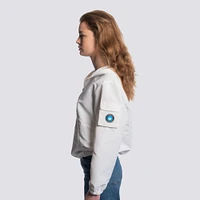 Veste à capuche demi-zip Paige blanche Lusso pour femme Charlotte FC