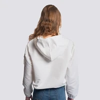 Veste à capuche demi-zip Paige blanche Lusso pour femme Charlotte FC