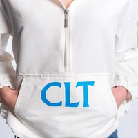 Veste à capuche demi-zip Paige blanche Lusso pour femme Charlotte FC