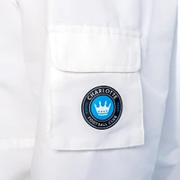 Veste à capuche demi-zip Paige blanche Lusso pour femme Charlotte FC