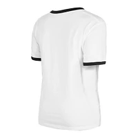 T-shirt blanc Charlotte FC Throwback Ringer 5th & Ocean by New Era pour femmes