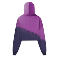 Women's 704 Shop Purple Charlotte FC Tie-Dye Cropped Pullover Hoodie