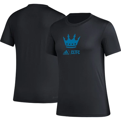 Women's adidas Black Charlotte FC AEROREADY Club Icon T-Shirt