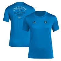 Women's adidas Blue Charlotte FC Local Stoic T-Shirt