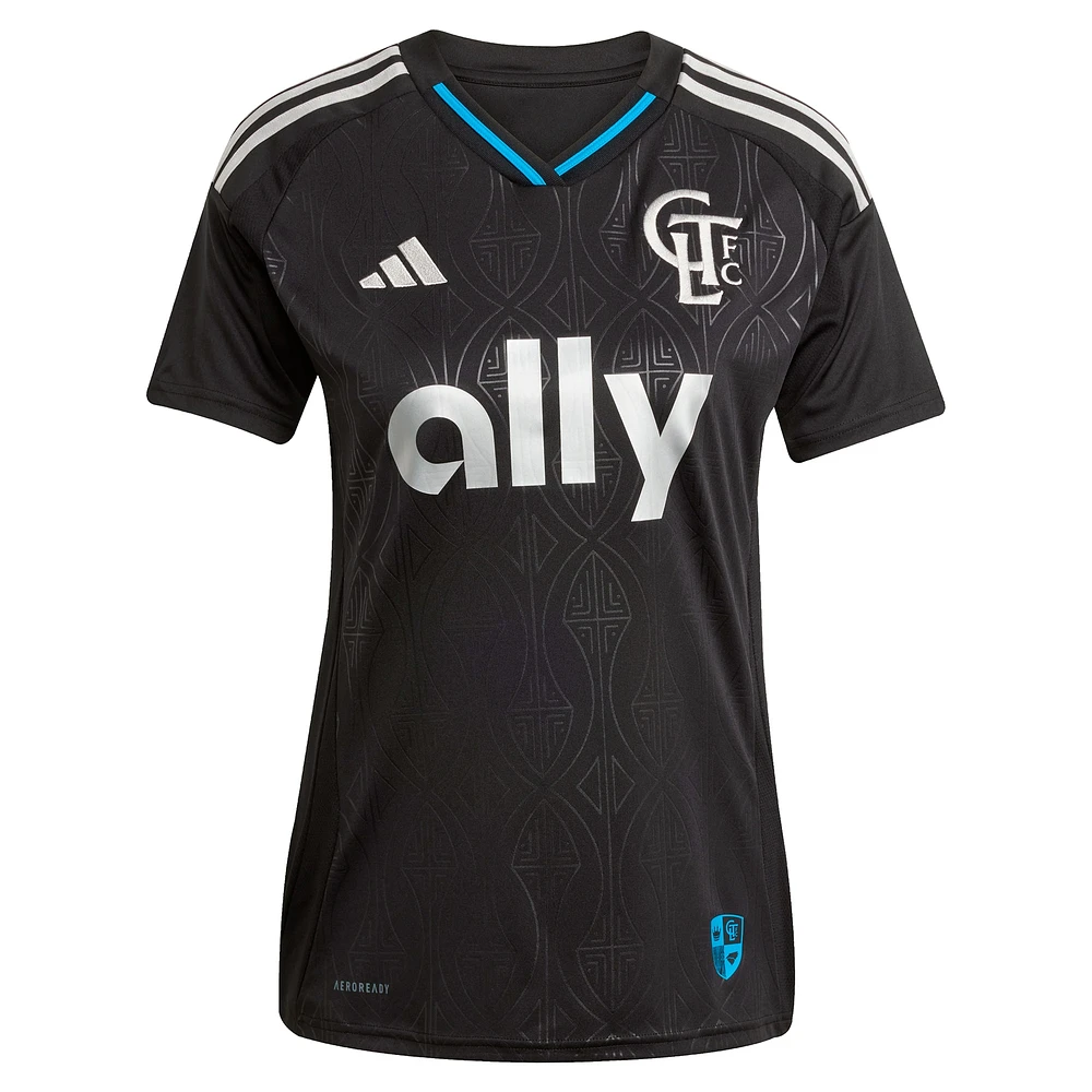 Women's adidas Patrick Agyemang Black Charlotte FC 2025 Fortress Kit Replica Player Jersey