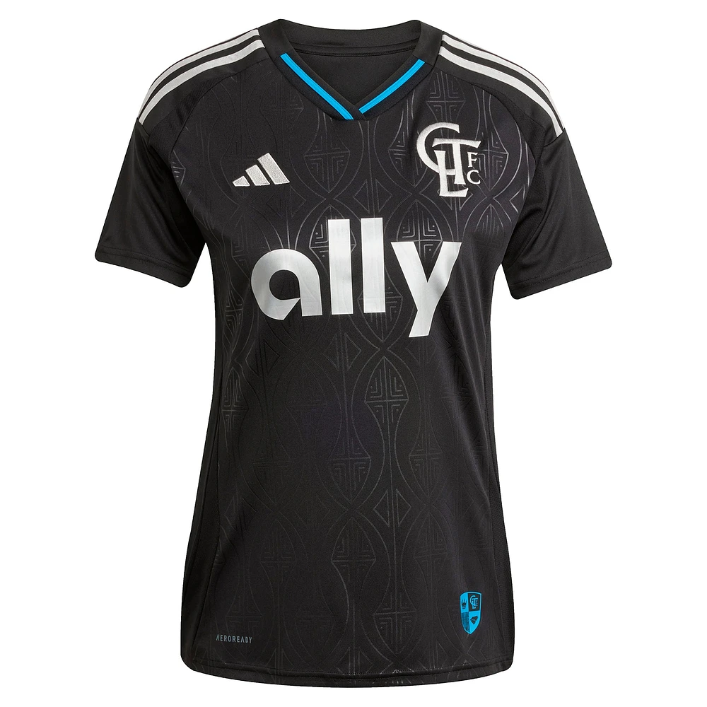 Women's adidas Wilfried Zaha Black Charlotte FC 2025 Fortress Kit Replica Player Jersey
