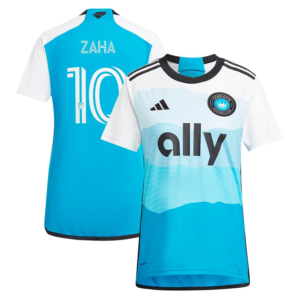 maillot de joueur réplique adidas Wilfried Zaha Blue Charlotte FC 2024 The Carolina Kit pour femme : découvrez le