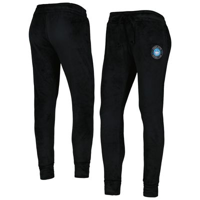 Women's Concepts Sport Black Charlotte FC Intermission Velour Cuffed Pants