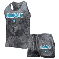 Women's Concepts Sport Charcoal Charlotte FC Billboard Tank Top & Shorts Sleep Set