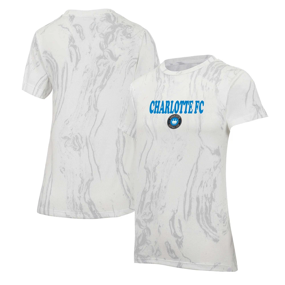 T-shirt Concepts Sport Cream Charlotte FC Quartz pour femmes