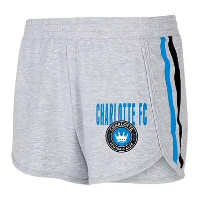 Women's Concepts Sport Gray Charlotte FC Cedar Tri-Blend Shorts