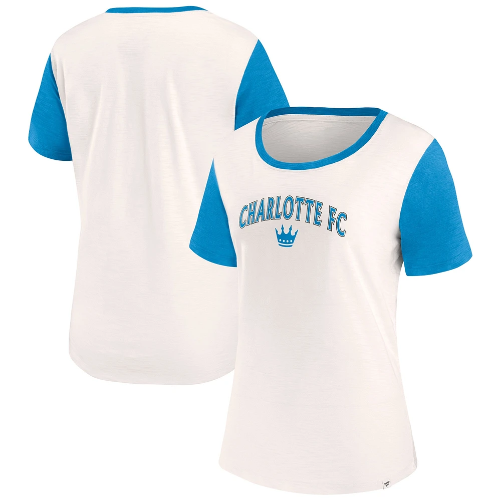 T-shirt de volley Fanatics Charlotte FC crème pour femmes