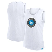 Débardeur de sport Future Fanatics blanc Charlotte FC Slub pour femme