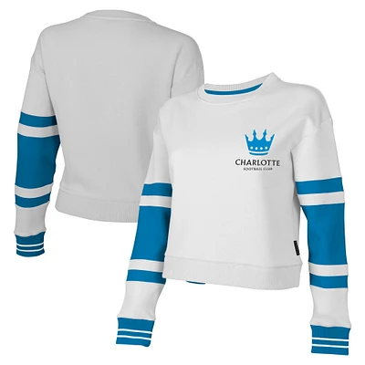 Sweat-shirt court blanc Charlotte FC Scrimmage Stadium Essentials pour femmes