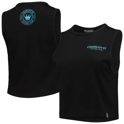 Charlotte FC The Wild Collective Women's Crop Muscle Tri-Blend Tank Top - Black
