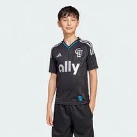 Maillot réplique du kit Fortress 2025 noir de Charlotte FC pour jeunes adidas
