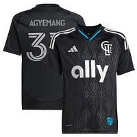 Youth adidas Patrick Agyemang Black Charlotte FC 2025 Fortress Kit Replica Player Jersey