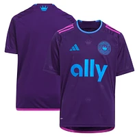 Youth adidas Purple Charlotte FC 2023 Crown Jewel Kit Replica Jersey