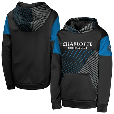 Youth Black Charlotte FC Unbeatable Pullover Hoodie