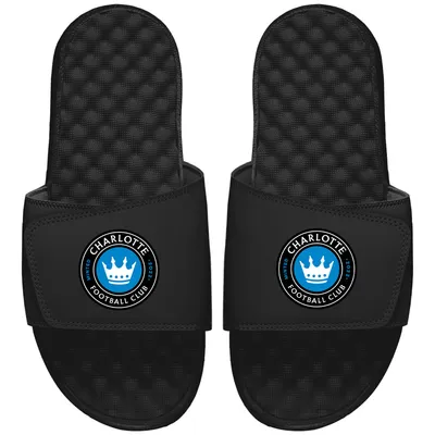 Charlotte FC ISlide Youth Primary Team Logo Slide Sandals - Black