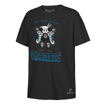 Youth Mitchell & Ness  Black Charlotte FC Mascot T-Shirt