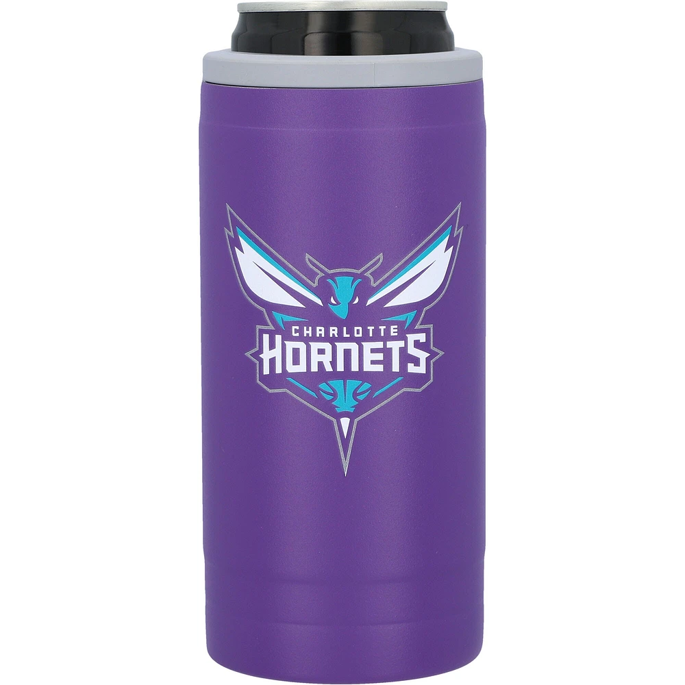 Charlotte Hornet 12 oz. Flipside Powdercoat Slim Refroidisseur de canettes