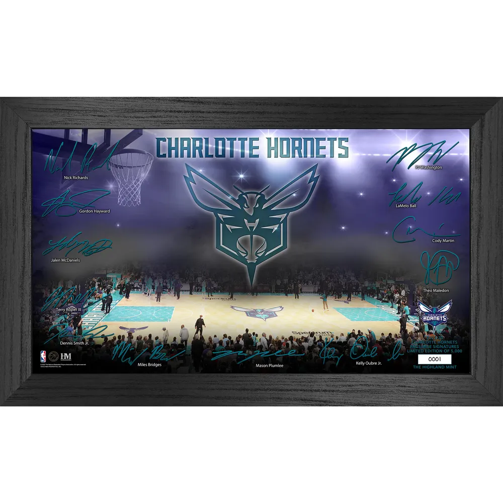 Highland Mint Charlotte Hornets 12'' x 20'' Signature Court Photo