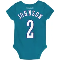 Infant Mitchell & Ness Larry Johnson Sarcelle Charlotte Hornets Hardwood Classics Nom Numéro Body