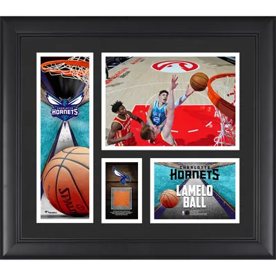 LaMelo Ball Charlotte Hornets Fanatics Authentic Framed 15" x 17" Player Collage with a Piece of Team-Used Basketball