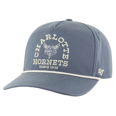 Men's '47 Blue Charlotte Hornets Canyon Ranchero Hitch Adjustable Hat