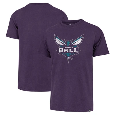 T-shirt vintage avec logo du joueur des Charlotte Hornets '47 LaMelo Ball violet pour hommes