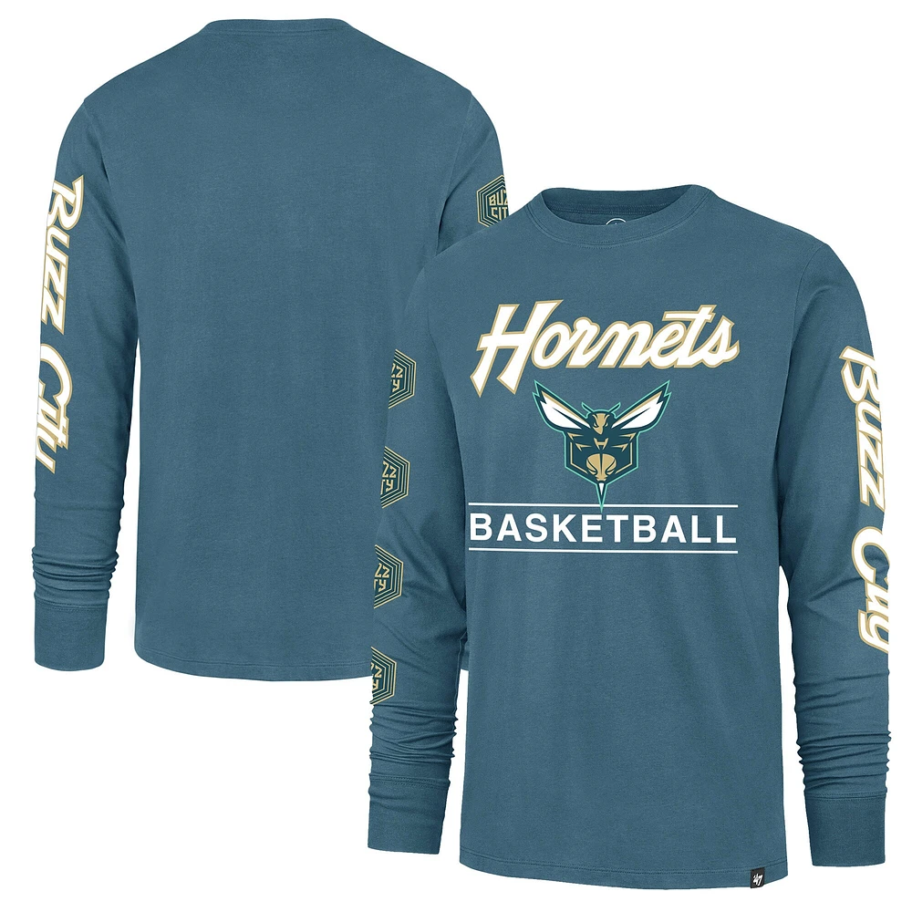 T-shirt à manches longues pour hommes '47 Charlotte Hornets 2023/24 City Edition Triplet Franklin