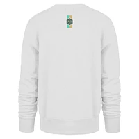 Men's '47 White Charlotte Hornets 2023/24 City Edition Postgame Headline Crew Pullover Sweatshirt