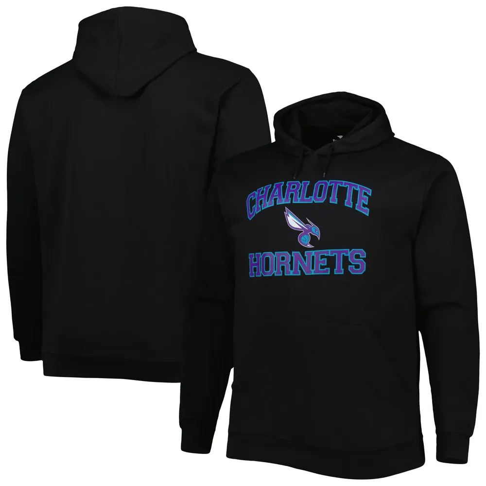 Sweat à capuche noir Charlotte Hornets Big & Tall Heart Soul pour homme