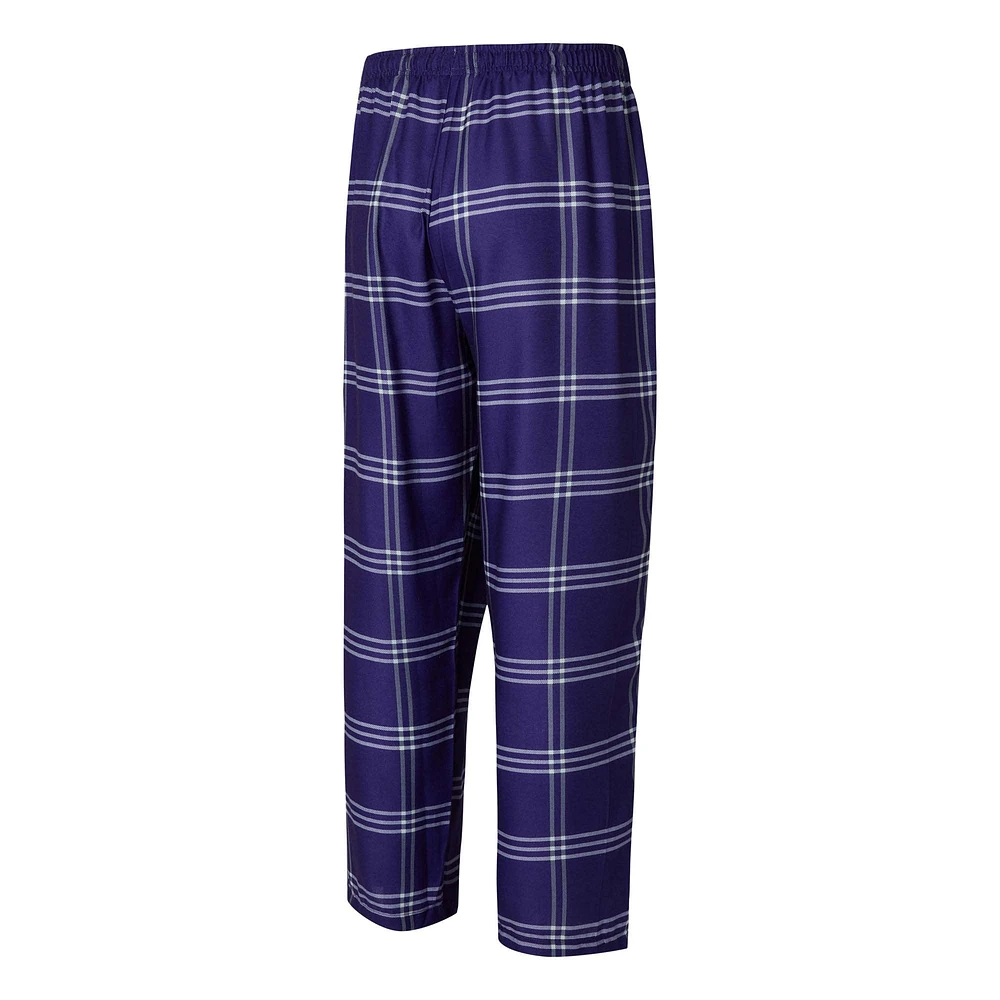 Men's Concepts Sport Purple/Gray Charlotte Hornets Petition Long Sleeve T-Shirt and Plaid Pant Set