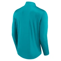 Men's Fanatics Aqua Charlotte Hornets Lightweight Quarter-Zip Pullover