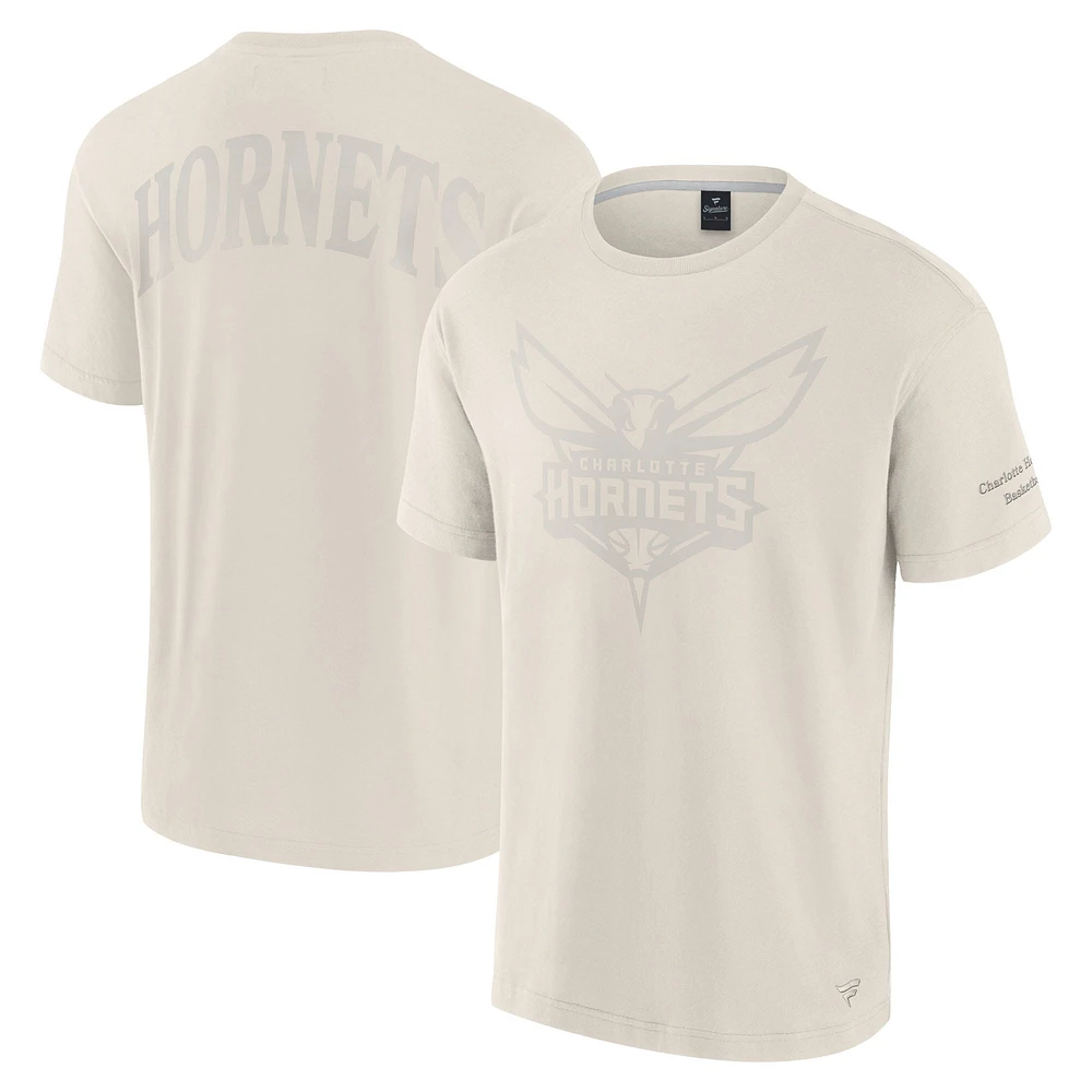 T-shirt emblématique Charlotte Hornets pour homme Fanatics Cream Elements