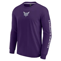 Men's Fanatics Purple Charlotte Hornets Elements Strive Long Sleeve T-Shirt