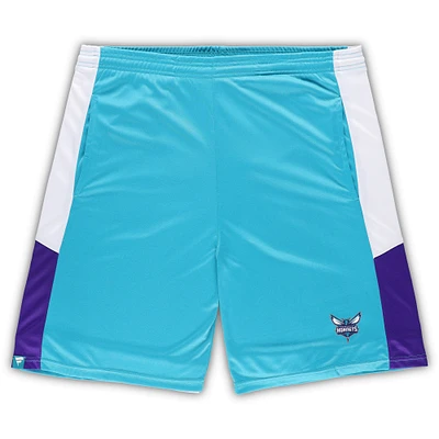 Short d'entraînement Fanatics Charlotte Hornets Big & Tall Champion Rush pour hommes, bleu sarcelle