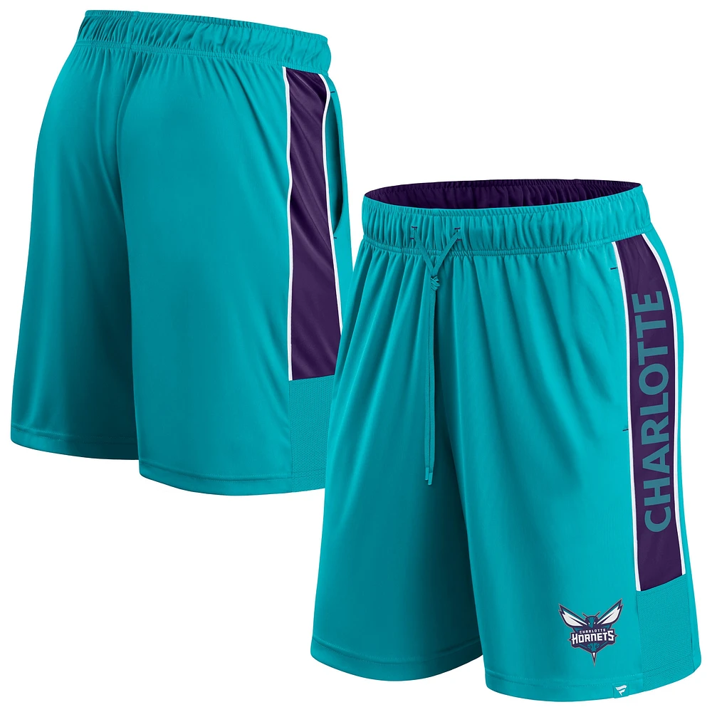 Short de défenseur pour hommes Fanatics Sarcelle Charlotte Hornets Game Winner