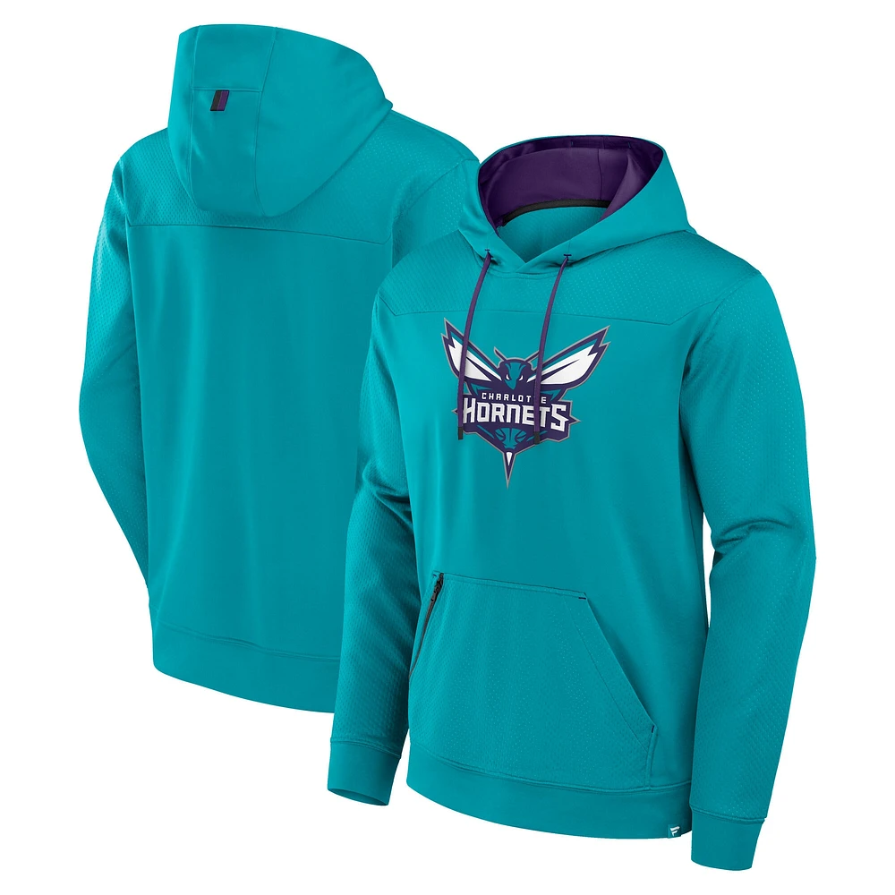 Sweat à capuche Fanatics Teal Charlotte Hornets Reserve Defender pour homme