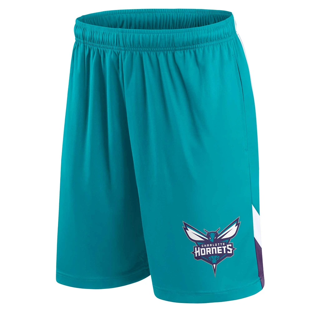 Short Slice Charlotte Hornets Fanatics pour hommes, bleu sarcelle