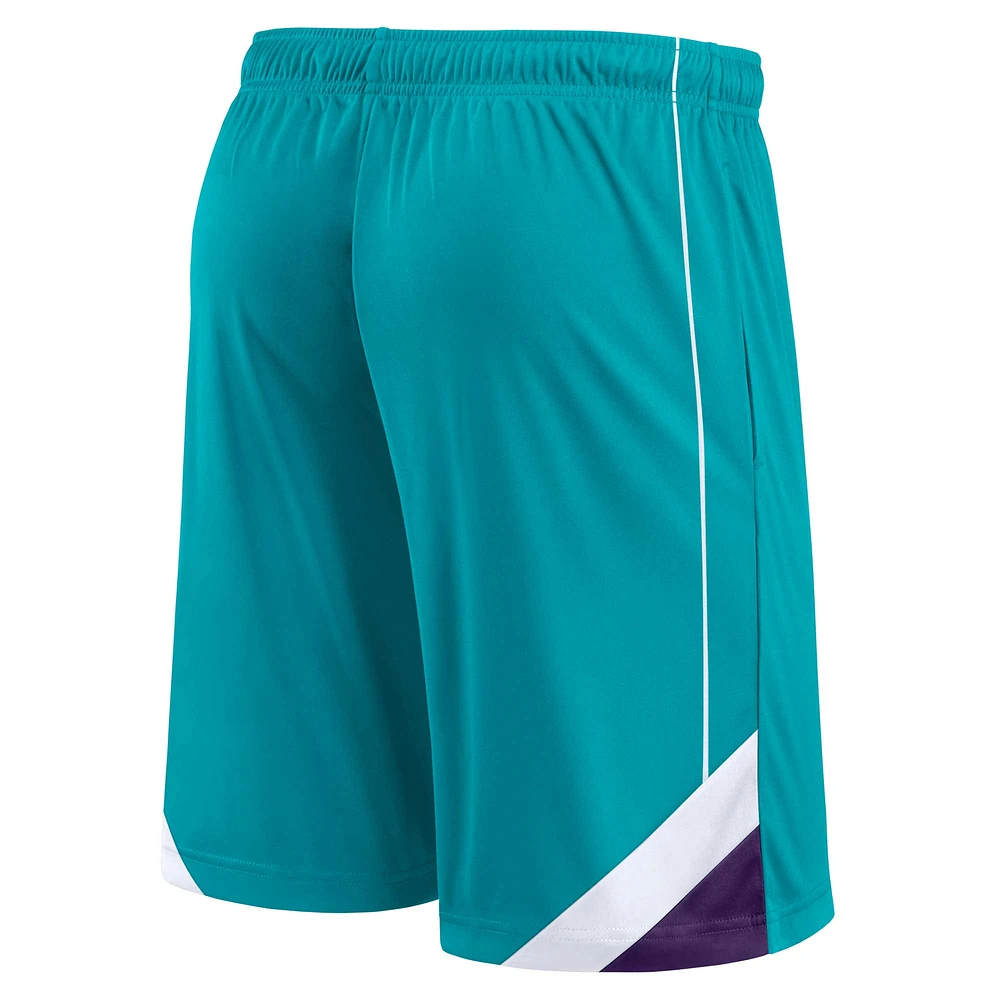 Short Slice Charlotte Hornets Fanatics pour hommes, bleu sarcelle