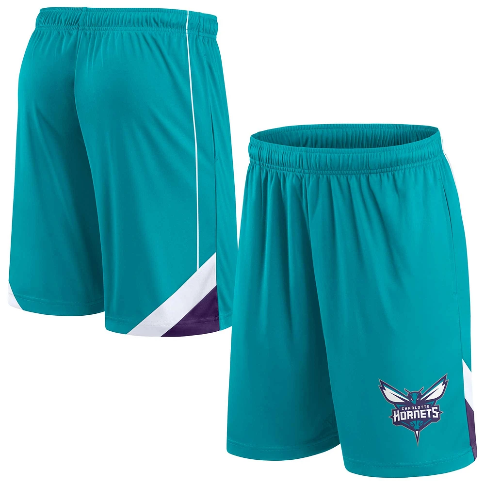 Short Slice Charlotte Hornets Fanatics pour hommes, bleu sarcelle