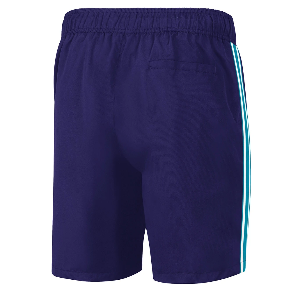 Short de bain G-III Sports by Carl Banks pour homme violet Charlotte Hornets Sand Beach Volley