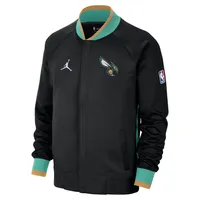 Men's Jordan Brand Black/Mint Charlotte Hornets 2022/23 City Edition Showtime Thermaflex Full-Zip Jacket